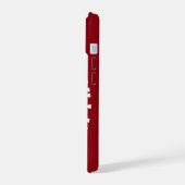 Moderne naam Rode honkbal iPhone 15 Case (Linkerkant)