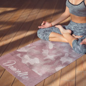 Moderne naam Roze Shimmer Camouflage Patroon Yogamat
