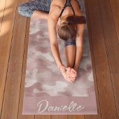Moderne naam Roze Shimmer Camouflage Patroon Yogamat