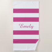 Moderne naam roze stripper strandlaken (Voorkant)