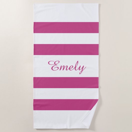 Moderne naam roze stripper strandlaken (Voorkant)