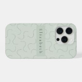 Moderne naam saliegroen iPhone hoesje (Achterkant horizontaal)