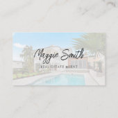 Moderne naam script foto Real Estate Agent Visitekaartje (Achterkant)