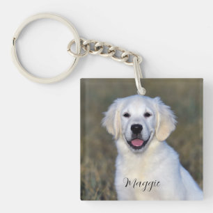 Moderne Naam van de Dierenfoto Sleutelhanger