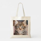 Moderne Naam van de Dierenfoto Tote Bag (Achterkant)