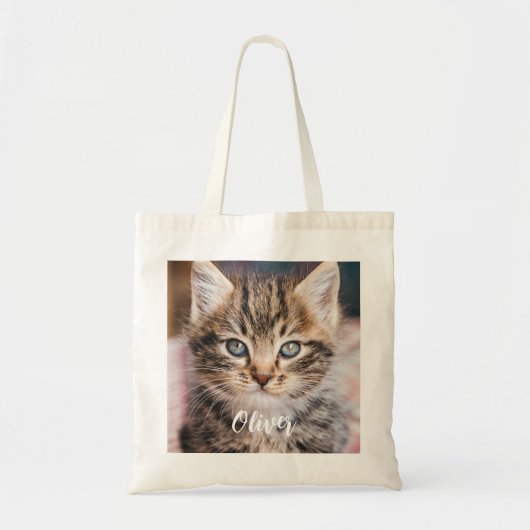 Moderne Naam van de Dierenfoto Tote Bag (Voorkant)