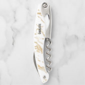 Moderne naam van het witte goudmarmer kurkentrekker (Achterkant)