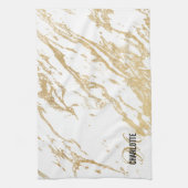 Moderne naam van het witte goudmarmer theedoek (Verticaal)