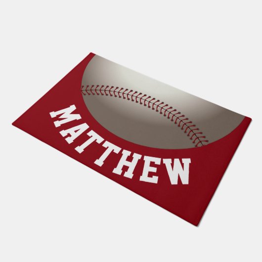 Moderne naam van ontwerp van honkbal-sport deurmat (Schuin)