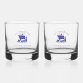 Moderne Naam van Scheepsboot en Scheepslogo Whisky Glas (Achterkant)