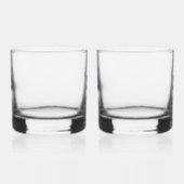 Moderne Naam van Scheepsboot en Scheepslogo Whisky Glas (Links)