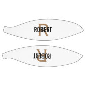 Moderne naam van witte goudmonogram basketbal (Panelen)