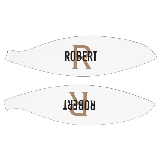 Moderne naam van witte goudmonogram basketbal (Panelen)