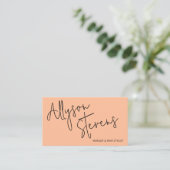 Moderne naam vet script make-up haar logo qr perzi visitekaartje (Staand voorkant)