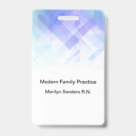 Moderne naam voor dokterspraktijk personeel badge (Voorzijde)