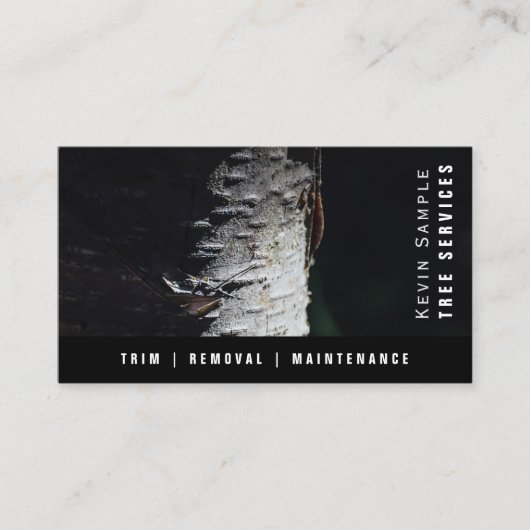 Moderne naam voor het maken van boomstammingen visitekaartje (Voorkant)