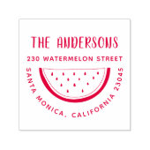 Moderne naam watermeloen Ronde retouradres Zelfinktende Stempel (Design)