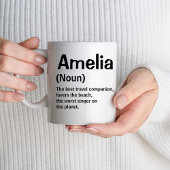 Moderne naamdefinitie betekent kerstcadeaus mok