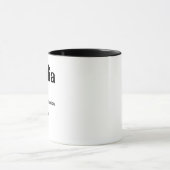 Moderne naamdefinitie betekent kerstcadeaus mok (Midden)