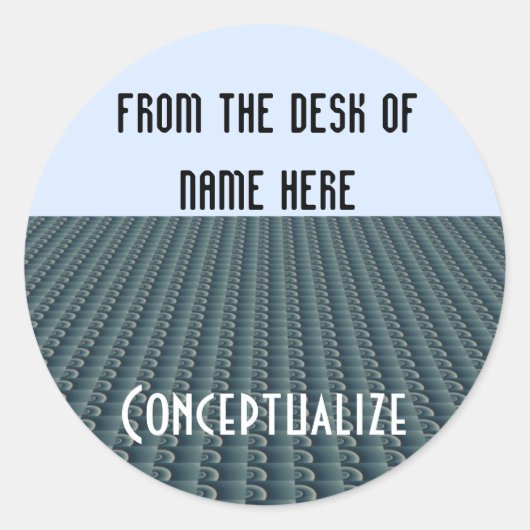 Moderne naamlabels van Kantoor Ronde Sticker (Voorkant)