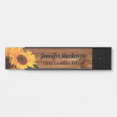 Moderne naamplaat houtnerf rustieke deur bord (Voorkant)