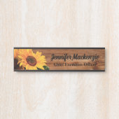Moderne naamplaat houtnerf rustieke deur bord (Voorkant)