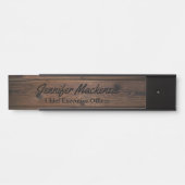 Moderne naamplaat houtnerf rustieke deur bord (Voorkant)