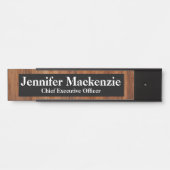 Moderne naamplaat houtnerf rustieke deur bord (Voorkant)