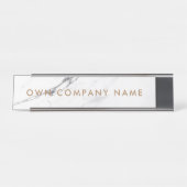 Moderne naamplaat voor thuis kantoor Wit Marmeren  (Voorkant)