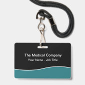 Moderne naamplaatjes voor personeel met minimaal b badge (Achterkant met lanyard)