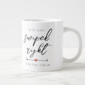 Moderne naar rechts geswipe Gepersonaliseerd Grote Koffiekop (Rechts)