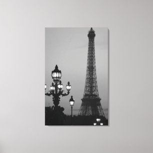 Moderne Nacht in Parijs Stretched Canvas Print