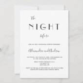 Moderne nacht Vóór het repetitief diner uitnodigin Kaart (Voorkant)