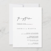 Moderne nacht voor repetitie avondeten kaart (Voorkant)