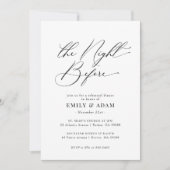 Moderne nacht voor repetitie avondeten kaart (Voorkant)