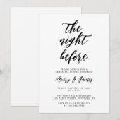 Moderne nacht voor repetitie avondeten kaart (Voorkant / Achterkant)