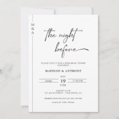 Moderne nacht voor repetitie avondeten kaart (Voorkant)