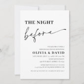 Moderne nacht voor repetitie binnenuitnodiging kaart (Voorkant)