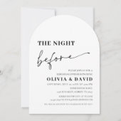 Moderne nacht voor repetitie binnenuitnodiging kaart (Voorkant)