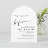 Moderne nacht voor repetitie binnenuitnodiging kaart (Staand voorkant)