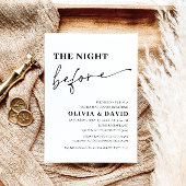 Moderne nacht voor repetitie binnenuitnodiging kaart