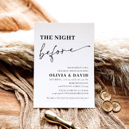 Moderne nacht voor repetitie binnenuitnodiging kaart