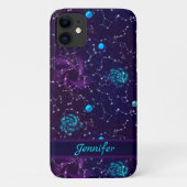 Moderne nachtelijke hemel met sterrenbeeld Paarse Case-Mate iPhone Case (Achterkant)