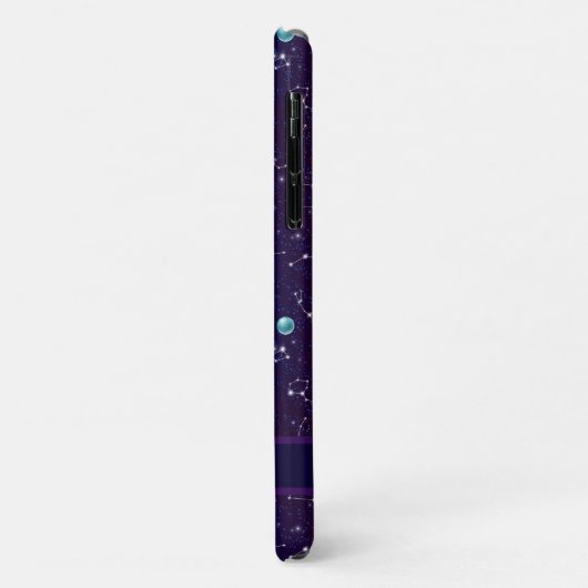 Moderne nachtelijke hemel met sterrenbeeld Paarse Case-Mate iPhone Case (Achterkant/links)