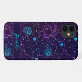 Moderne nachtelijke hemel met sterrenbeeld Paarse  Case-Mate iPhone Case (Achterkant (horizontaal))