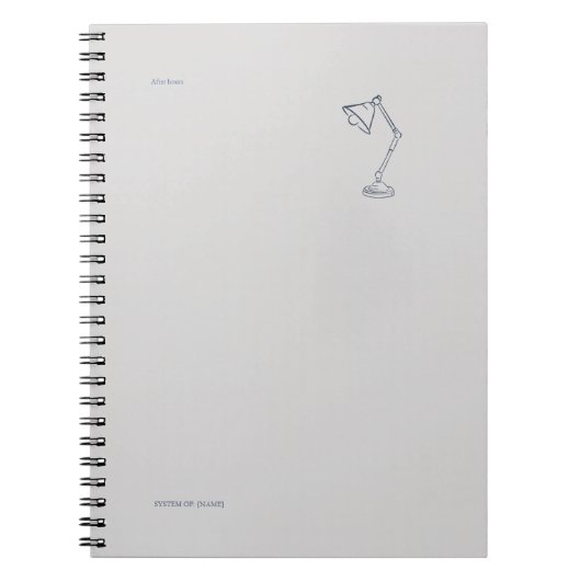 Moderne Nachtelijke Schedel Esthetiek/Nachtlampje Notitieboek (Voorkant)