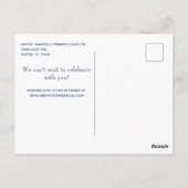 Moderne nachthemel sterrenstelsel blauw paars save briefkaart (Achterkant)