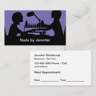 Moderne Nagel Manicure Afspraak Visitekaartjes