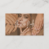 Moderne nagel manicure technicus foto collage visitekaartje (Voorkant)