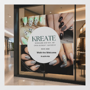 Moderne nagelbar Klein bedrijf Raamsticker